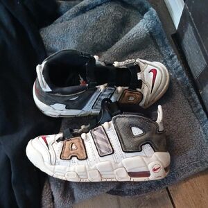 Nike Kids Air More Uptempo Black and White Shoes